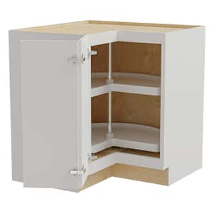 Richmond Verona White Plywood Shaker Ready to Assemble Corner Kitchen Cabinet with lazy suzan 33 in.x 34.5 in. x 21 in.