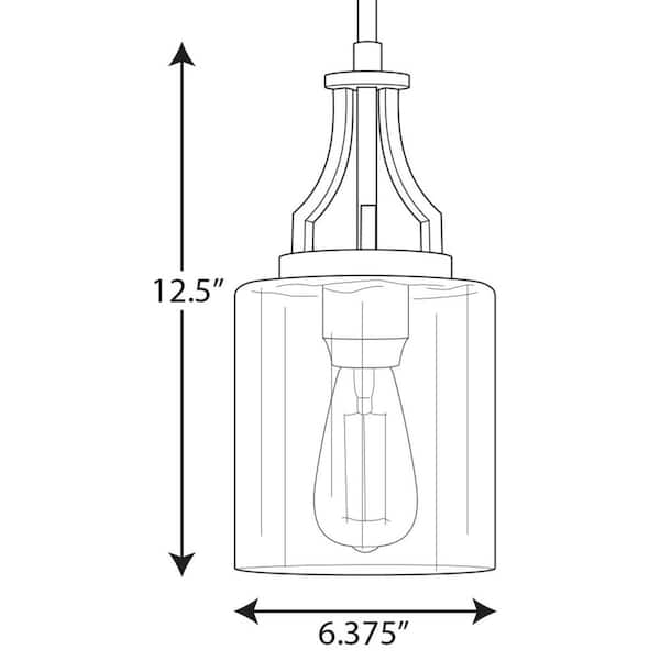 Lassiter 1-Light Brushed Nickel Mini-Pendant