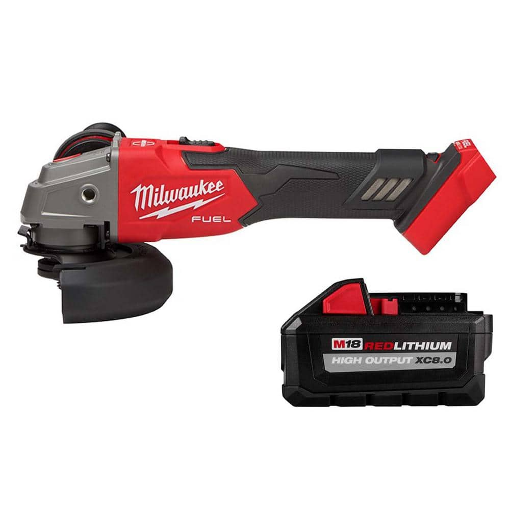 M18 FUEL 18V Lithium-Ion Brushless Cordless 4-1/2 in./5 in. Grinder w/HIGH OUTPUT XC 8.0 Ah Battery -  Milwaukee, 2889-20-48