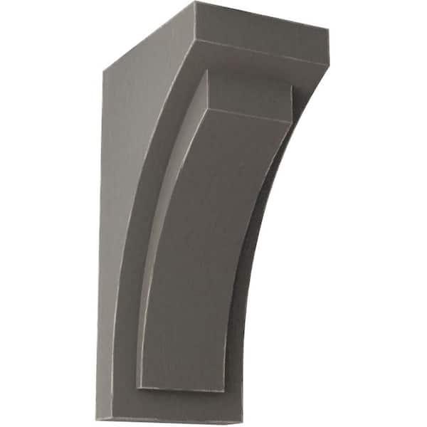 Ekena Millwork 4 in. x 10 in. x 5-3/4 in. Reclaimed Grey Medium Felix Wood Vintage Decor Corbel