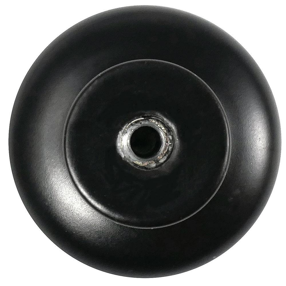 Matte Black Round Cabinet Knob with Mounting Hardware