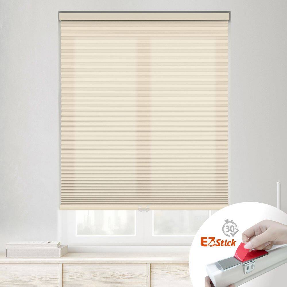Alabaster Cordless Light Filtering EZ Stick No Tools No Drill Eco Polyester Cellular Shades-41 in. W x 54 in. L price history on PriceWatchPro