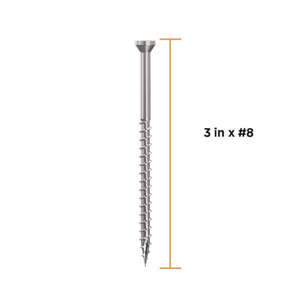 3 in. #8 316 Stainless Steel Premium Star Drive Trim Screws (100-Count)