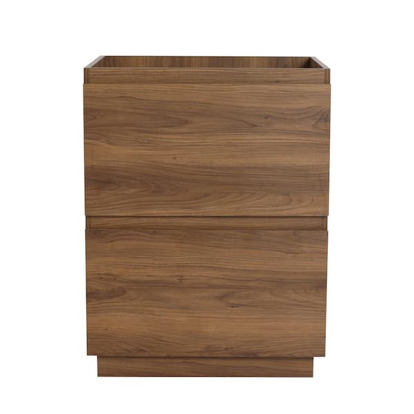 24 in. Bath Vanity Cabinet without Top in Brown Unassembled