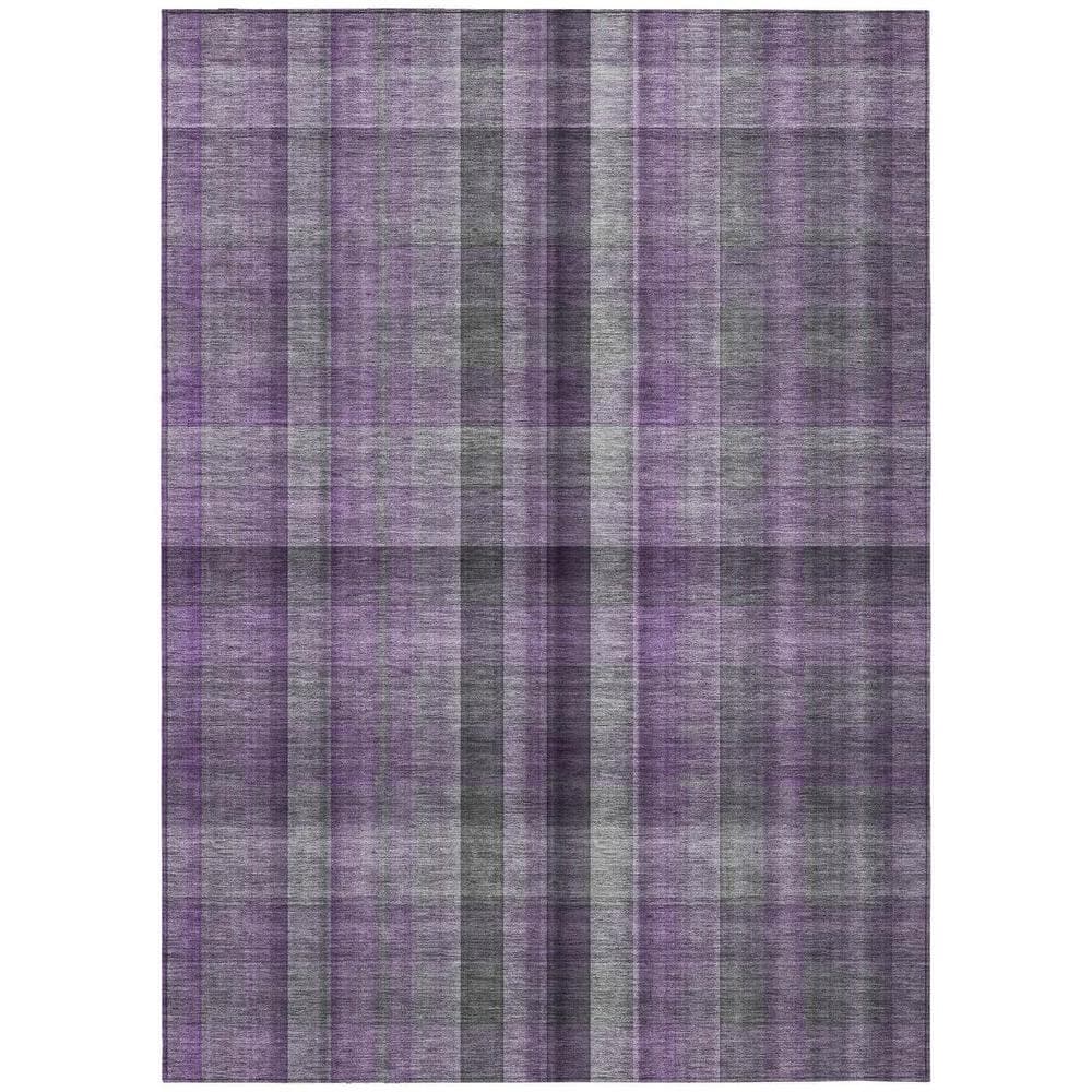 Purple 9 ft. x 12 ft. Woven Plaid Rectangle Indoor/Outdoor Area Rug price history on PriceWatchPro