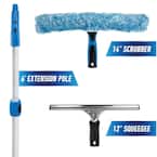 Total Pro Kit with 14 in. Scrubber, 12 in. Squeegee and 6 ft. Telescoping Connect and Clean Pole