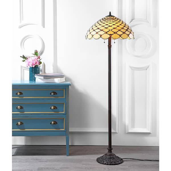 Lee Tiffany-Style 62 in. Bronze Floor Lamp