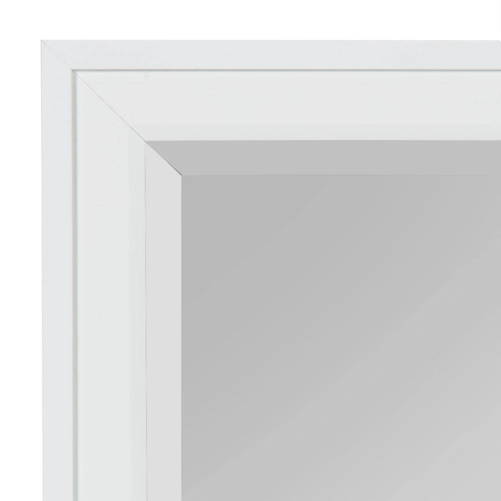 Elegant Full-Length White Polystyrene Vanity Mirror 44.5"
