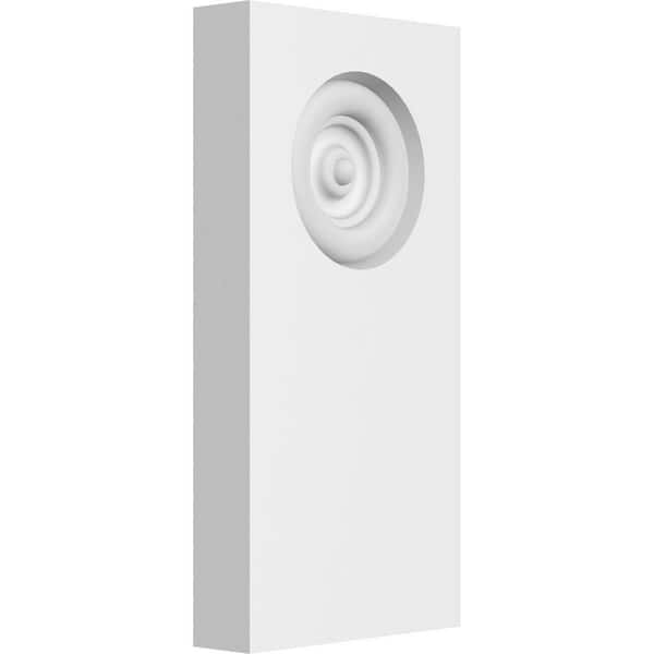 Ekena Millwork 3 in. W x 6 in. H x 3/4 in. P Standard Foster Bullseye Plinth Block with Square Edge