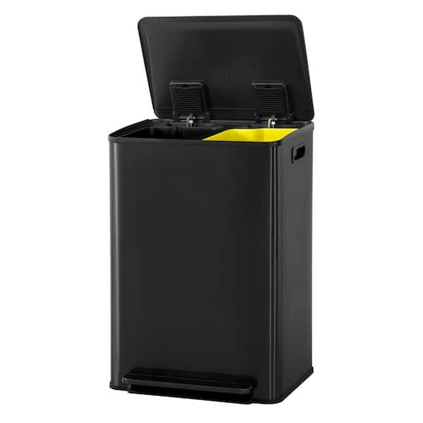 Elama Elama 13 Gal. Automatic Sensor Hands Free Trash Can in Black Elama Elama 13 Gal. Automatic Sensor Hands Free Trash Can in Black