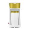 HOLSTEIN HOUSEWARES Personal Single Serve 1 Cup Coffee Maker Includes 14Oz. Stainless Steel Interior Thermal Travel Mug, White and Gold HH-09101050WG