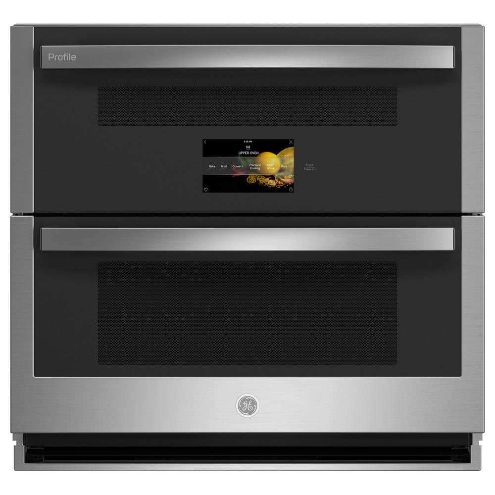 GE Profile Profile 30 in. Smart Double Electric Wall Oven with Convection Self-Cleaning in Stainless Steel, Silver