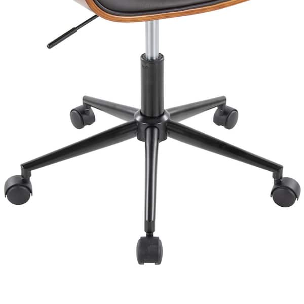 LumiSource Lombardi Faux Leather Adjustable Height Office Chair in