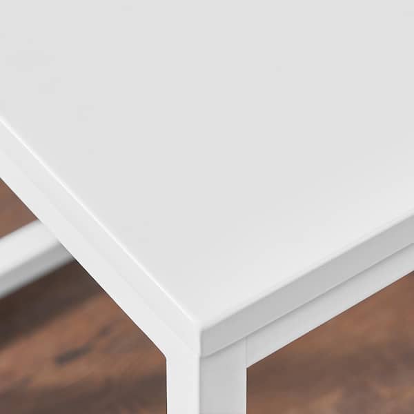 StyleWell Donnelly White Square End Table with White Wood StyleWell Donnelly White Square End Table with White Wood