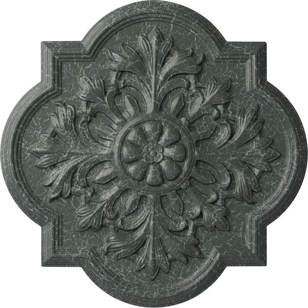 Ekena Millwork 20" x 1-3/4" Bonetti Urethane Ceiling Medallion (Fits Canopies upto 5-1/8"), Athenian Green Crackle