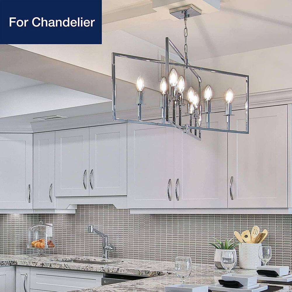 Clear Glass Dimmable LED Candelabra Bulbs, 12 Pack