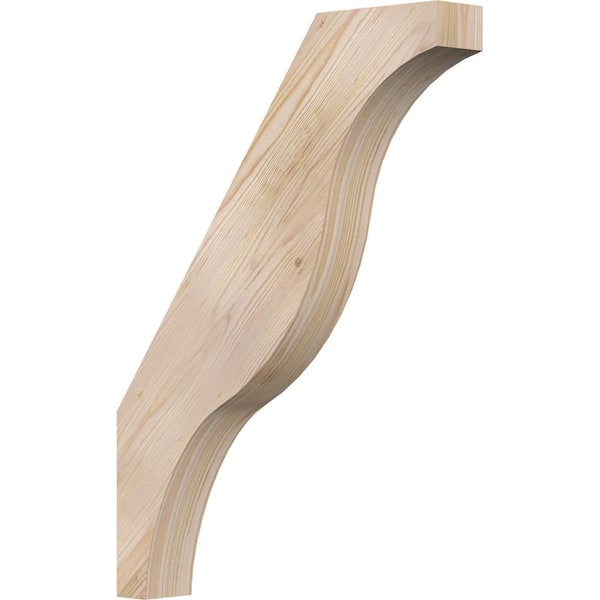 Ekena Millwork 3 1/2"W x 22"D x 30"H Funston Smooth Knee Brace, Douglas Fir