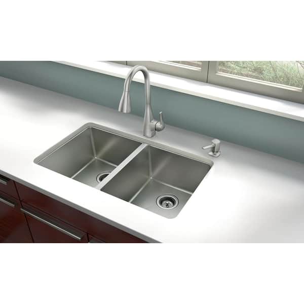 Reviews for MOEN Kiran 33 in. Drop-In/Undermount Double Bowl