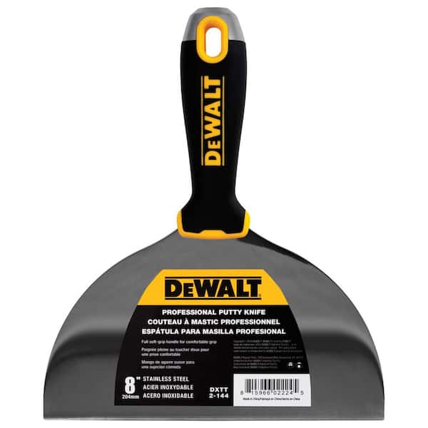 DEWALT 8 in. Stainless Steel Joint Knife with Soft Grip Handle