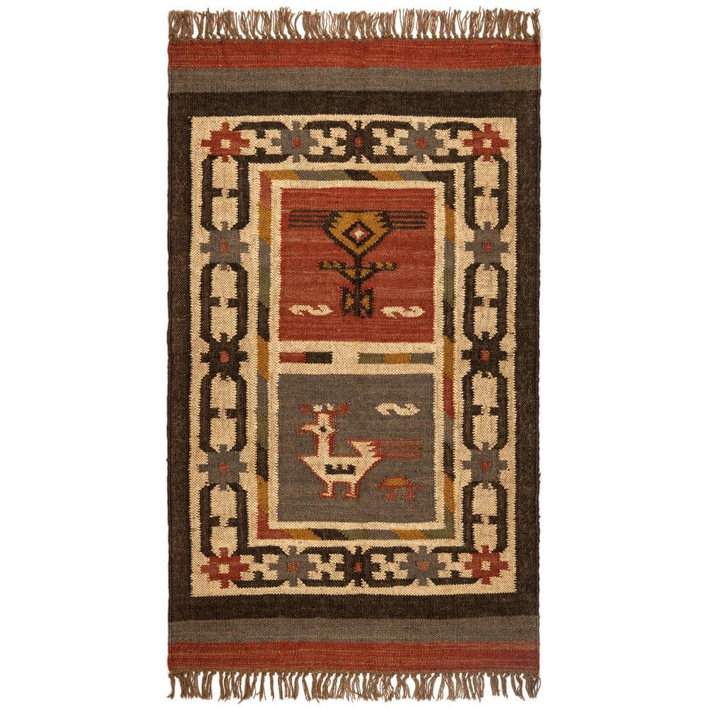 UPC 692789925409 product image for Brick Hacienda Wool and Jute 2 ft. 6 in. x 4 ft. 2 in. Area Rug | upcitemdb.com