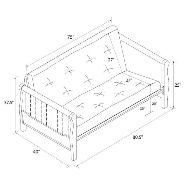 Futon frame size discount