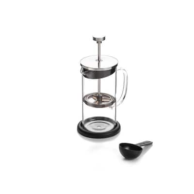 3-Cup Coffee Plunger with Coaster and Measuring Spoon