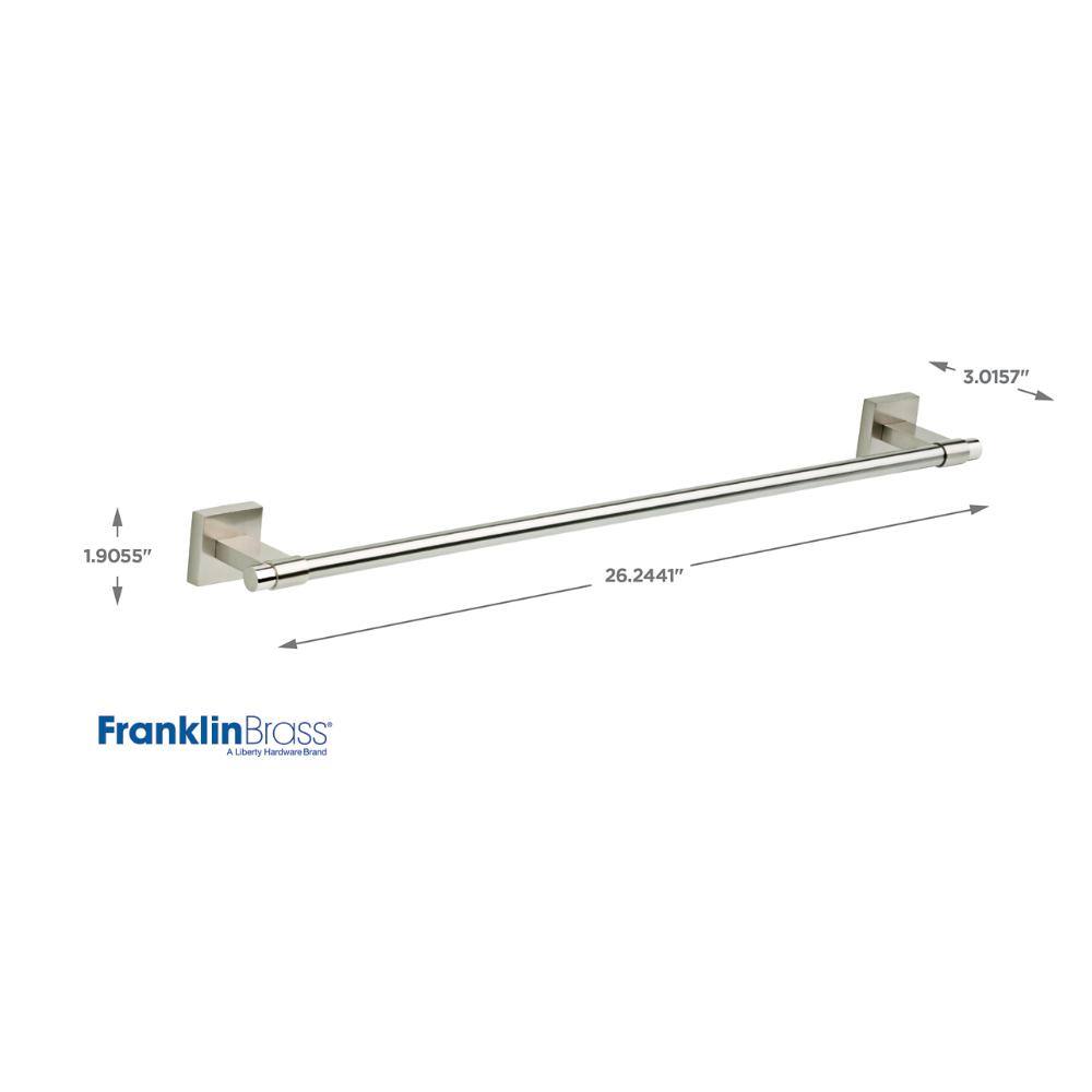 Maxted 24" Brushed Nickel Wall Mounted Towel Bar