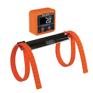 Digital Level and Angle Gauge with Plumbers Straps Tool Set, 2-Piece