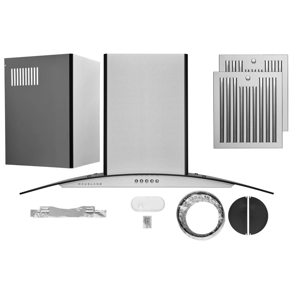 30" Stainless Steel Convertible Wall Mount Range Hood with Charcoal Filter