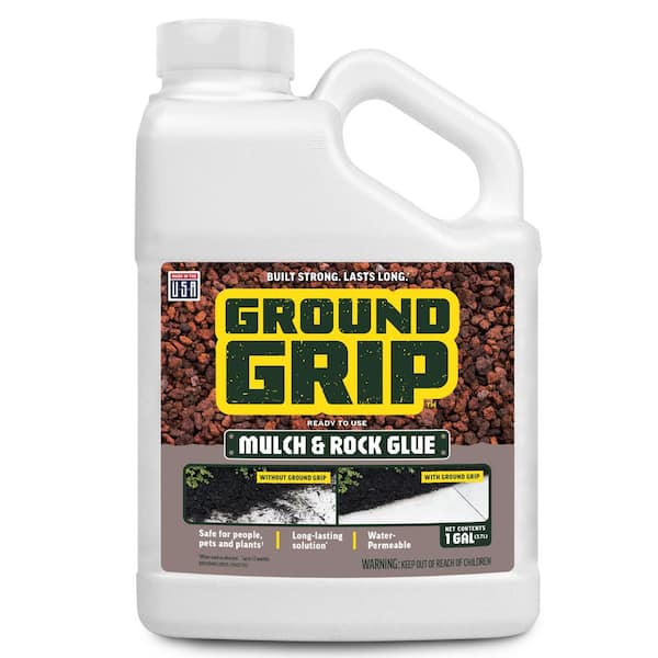 Ground Grip 1 Gal. Ready to Use Outdoor Mulch and Rock Glue for Landscaping