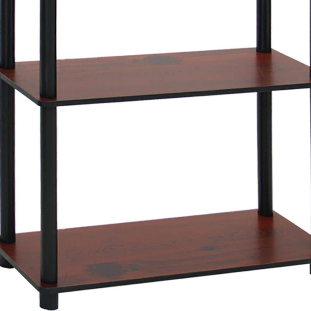 Dark Cherry Adjustable 3-Tier Compact Bookcase