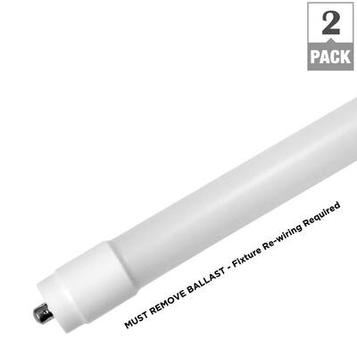 8 ft. 42-Watt T8 Non-Dimmable LED Linear Light Bulb Type B Bypass Double Ended Single Pin Cool White 4000K (2-Pack)