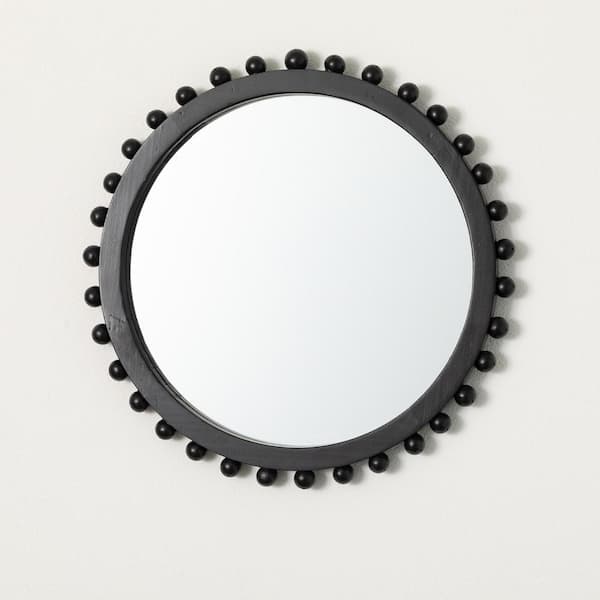 SULLIVANS 14.25 in. x 14.25 in. Large Black Hobnail Wall Mirror