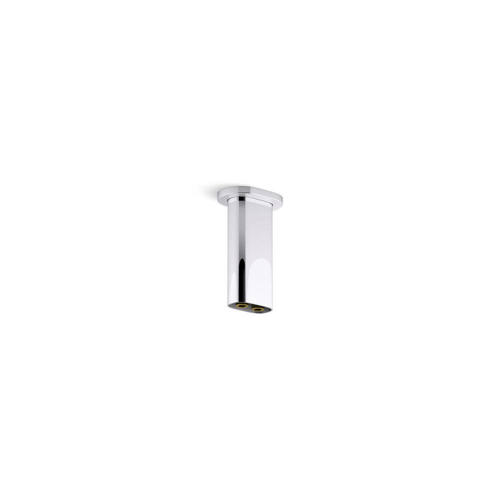 Statement 5 in. Ceiling-Mount 2-Function Rainhead Arm And Flange in Vibrant Polished Nickel