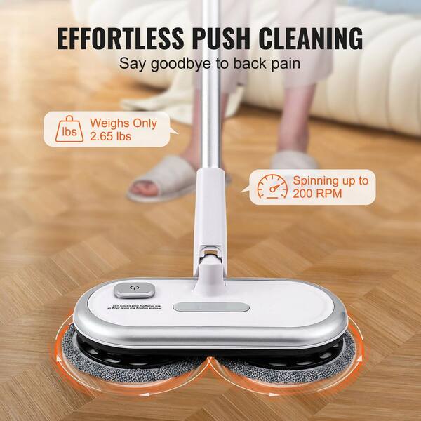 REECOO Cordless Electric Spin Mop – Self-Cleaning, 360° Rotation With Spray Function | For Hardwood, Tile & Marble Floors