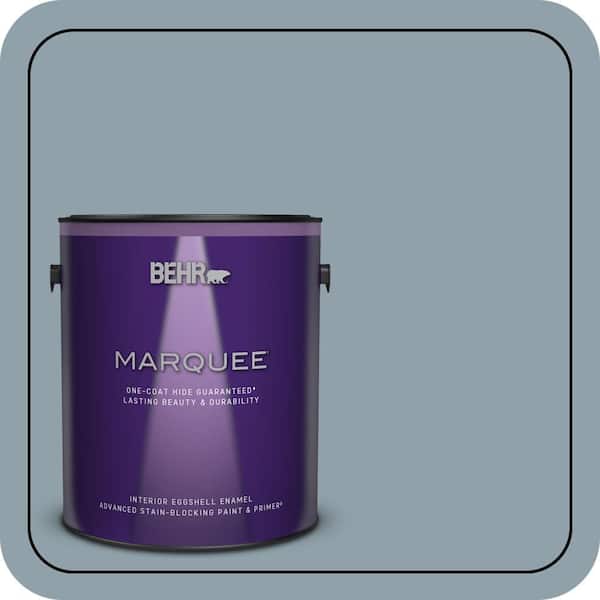 1 Gal. #N480-4A Dusty Denim Eggshell Enamel Interior Paint and Primer