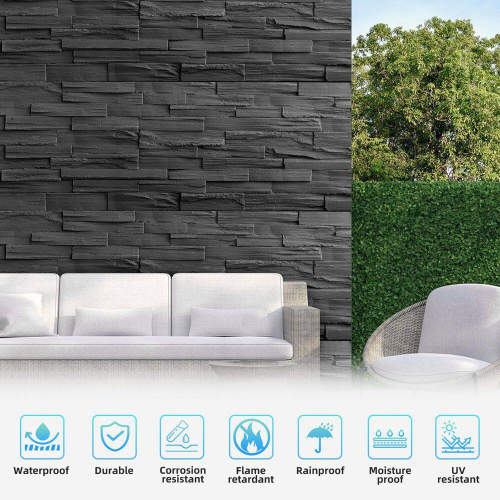 Gray Faux Stone 3D Decorative Wall Panel