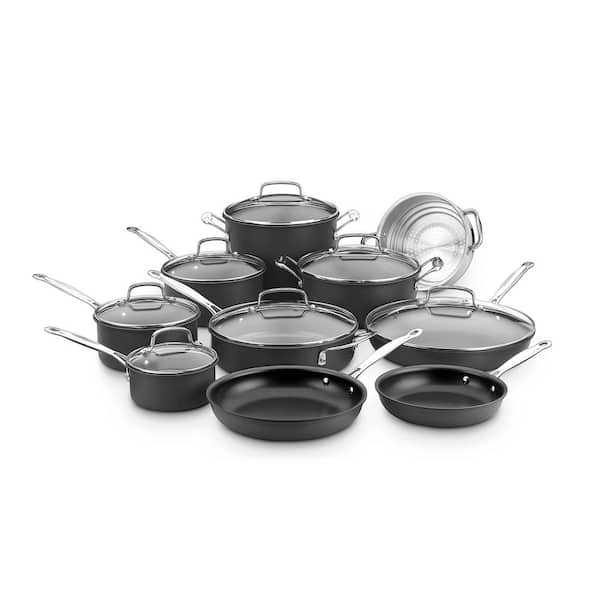Cuisinart Chef's Classic 17-Piece Hard-Anodized Aluminum Nonstick Cookware  Set in Black 66-17N - The Home Depot