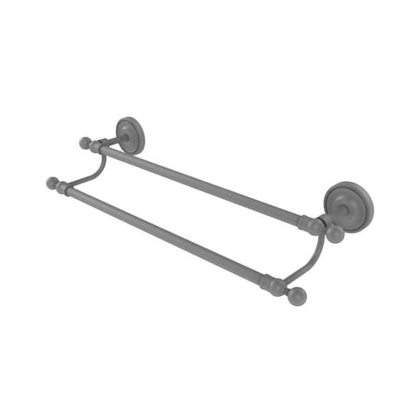 Allied Brass Regal Collection 30 in. Wall Mounted Double Towel Bar in Matte Gray