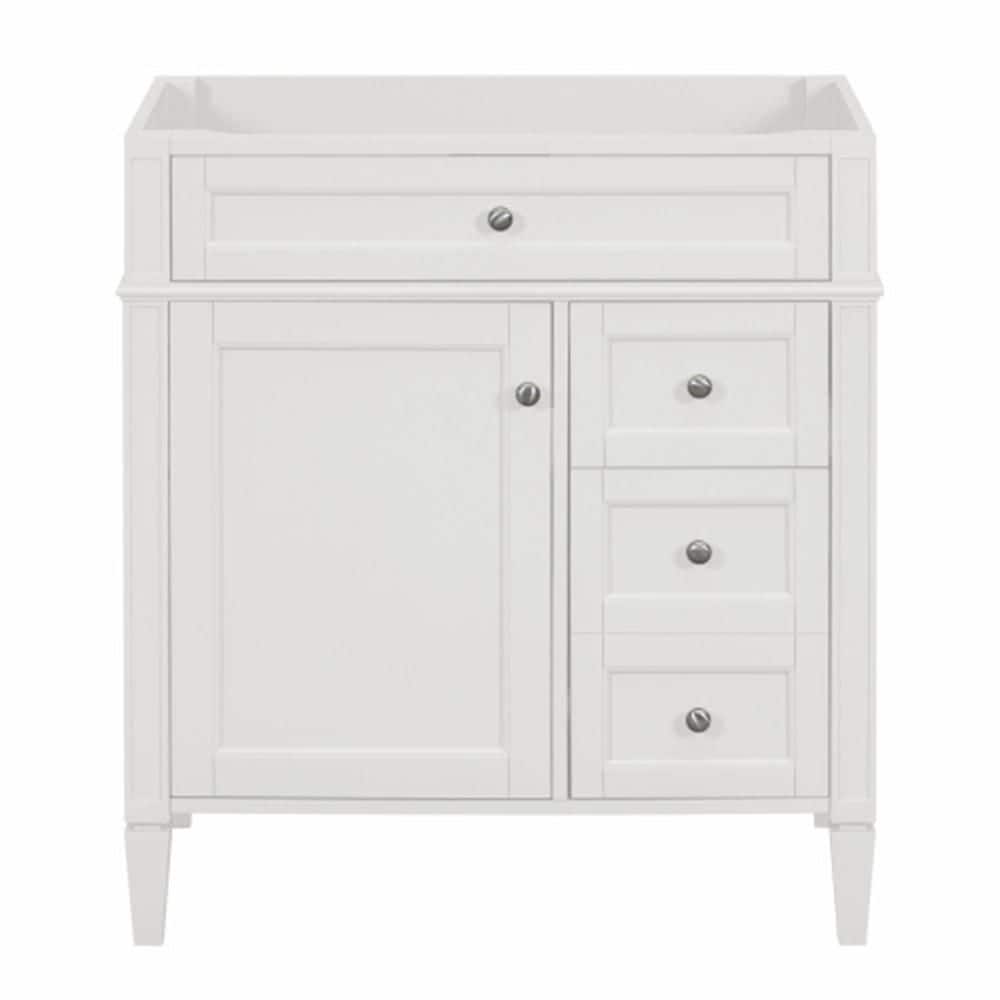 Modern White 29.3 in. Bath Vanity Cabinet without Top 33 in. with Storage a