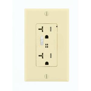 Leviton Decora 20 Amp Hospital Grade Tamper Resistant Duplex Outlet and ...