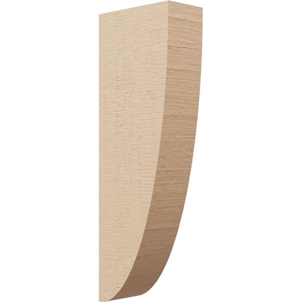 Ekena Millwork 3 in. x 18 in. x 6 in. Thin Durham Rough Cedar Woodgrain TimberThane Corbel, Primed Tan
