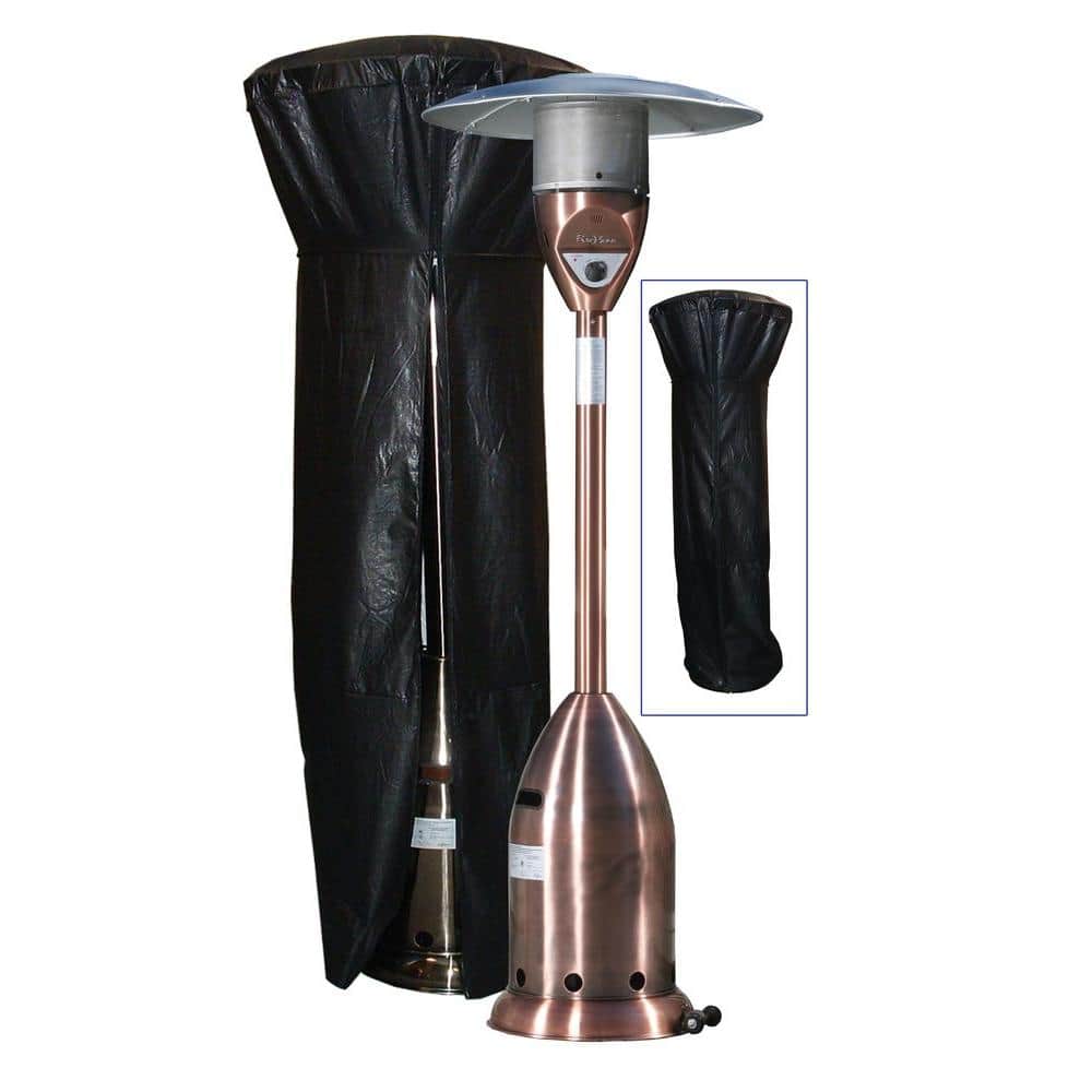 Heavy Duty Black Vinyl Full-Length Patio Heater Cover