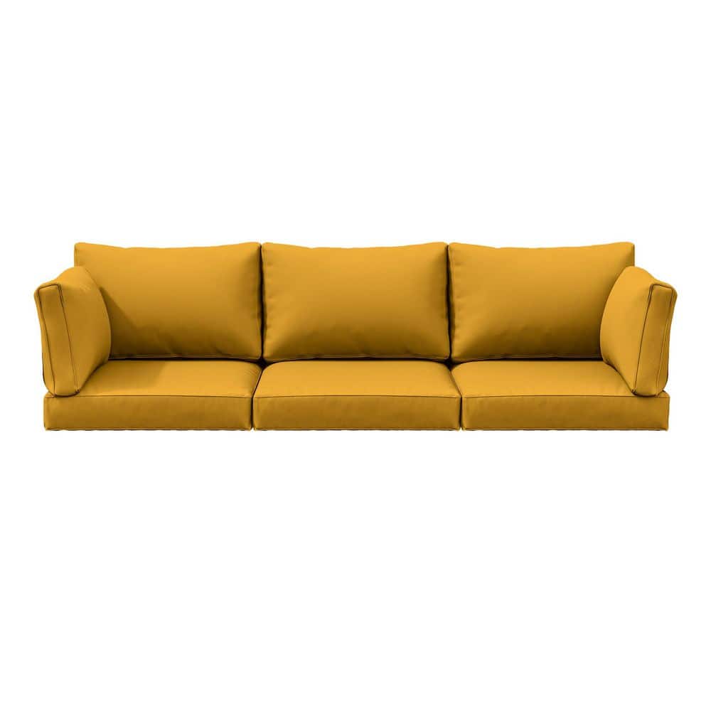 25.6 in. x 23.6 in. x 4 in. Outdoor Deep Seat Lounge Cushion Set (8-Piece) with Lumber Support Pillows Yellow price history on PriceWatchPro