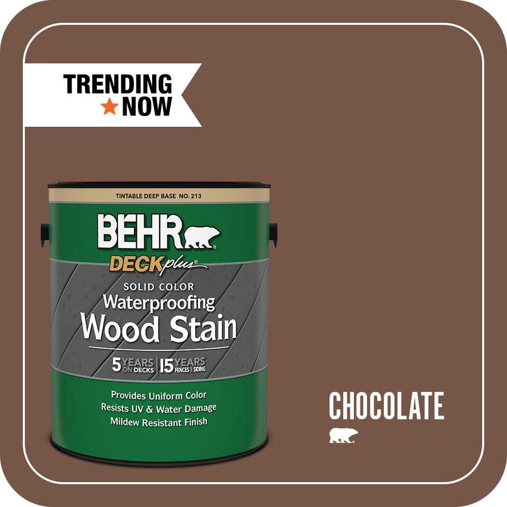 BEHR DECKplus 1 gal. #SC-129 Chocolate Solid Color Waterproofing