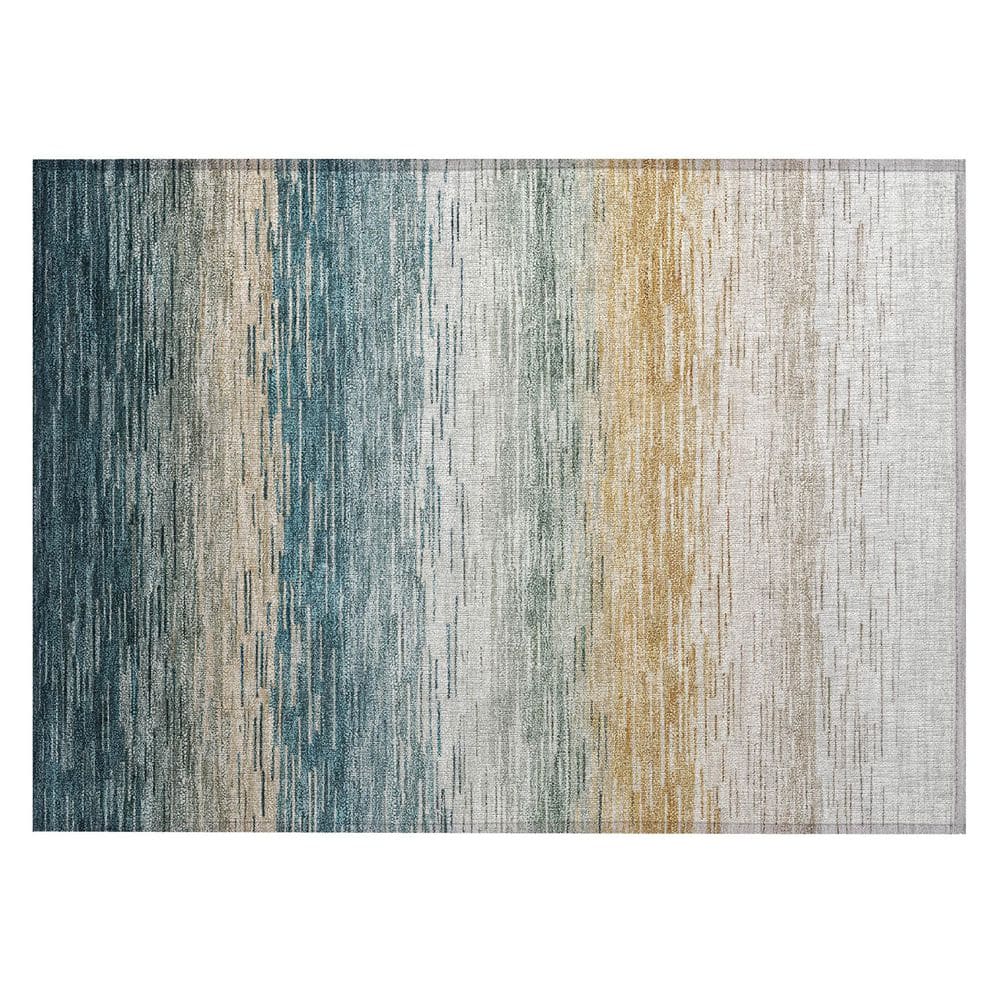 Chantille Machine Washable Indoor/Outdoor Abstract ACN2941 Teal 2 ft. x 3 ft. Accent Rug price history on PriceWatchPro