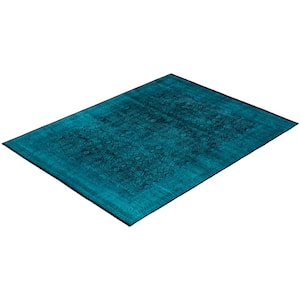 Fine Vibrance Green 9 ft. x 12 ft. Solid Wool Indoor Area Rug