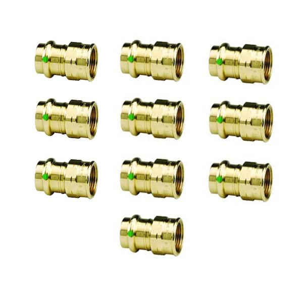 ProPress 1 in. Press x 1-1/4 in. FPT Zero-Lead Bronze Reducing Adapter (10-Pack)