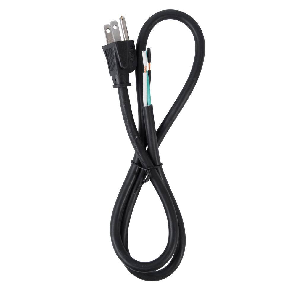 Black 3-Foot 3-Prong Vinyl Appliance Power Cord