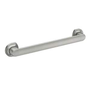 Genta 18 in. x 1-1/4 in. Concealed Screw Grab Bar with Press and Mark in Brushed Nickel